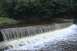 Lady Carrington Road bridge flooded